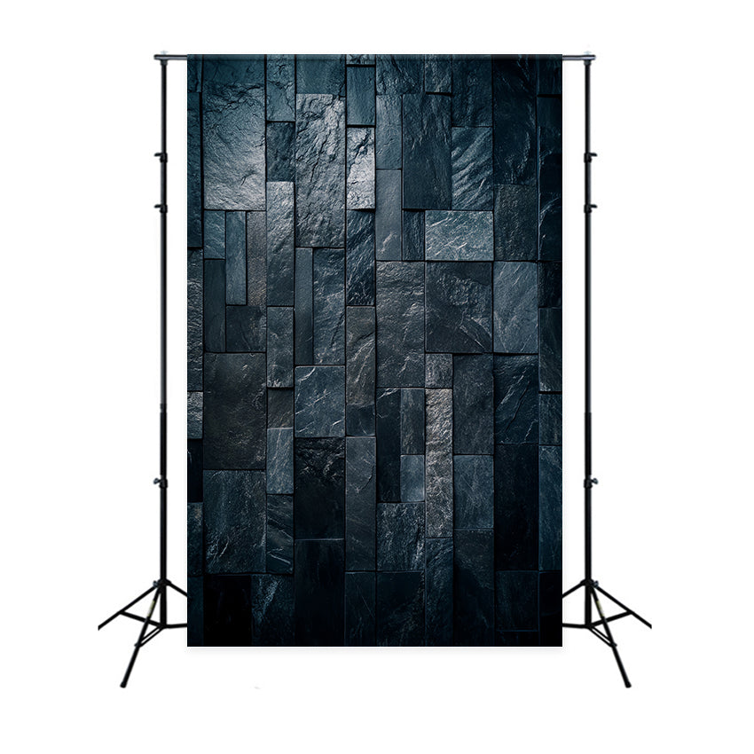 Toile de fond Portrait Carreaux Pierre Mate Foncée LXX57-270