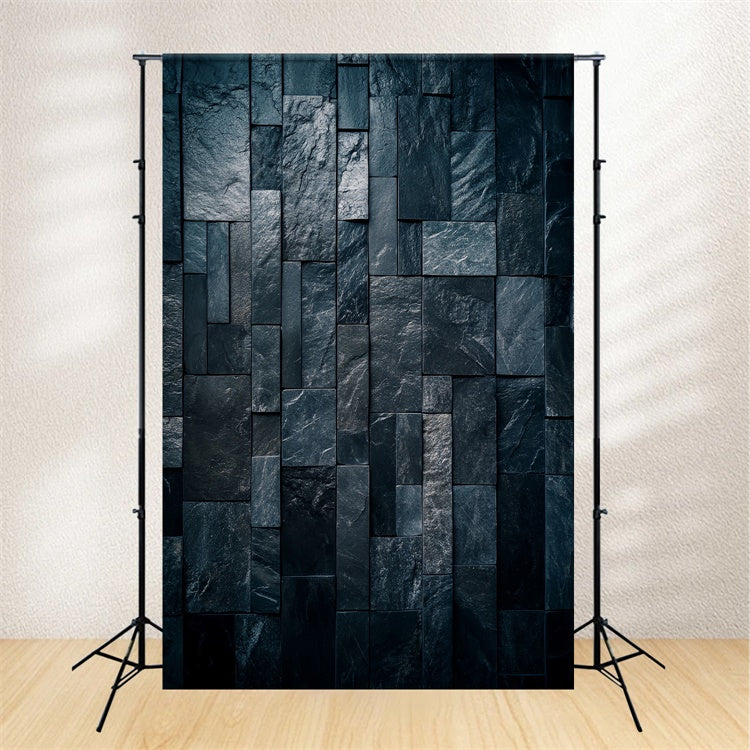 Toile de fond Portrait Carreaux Pierre Mate Foncée LXX57-270