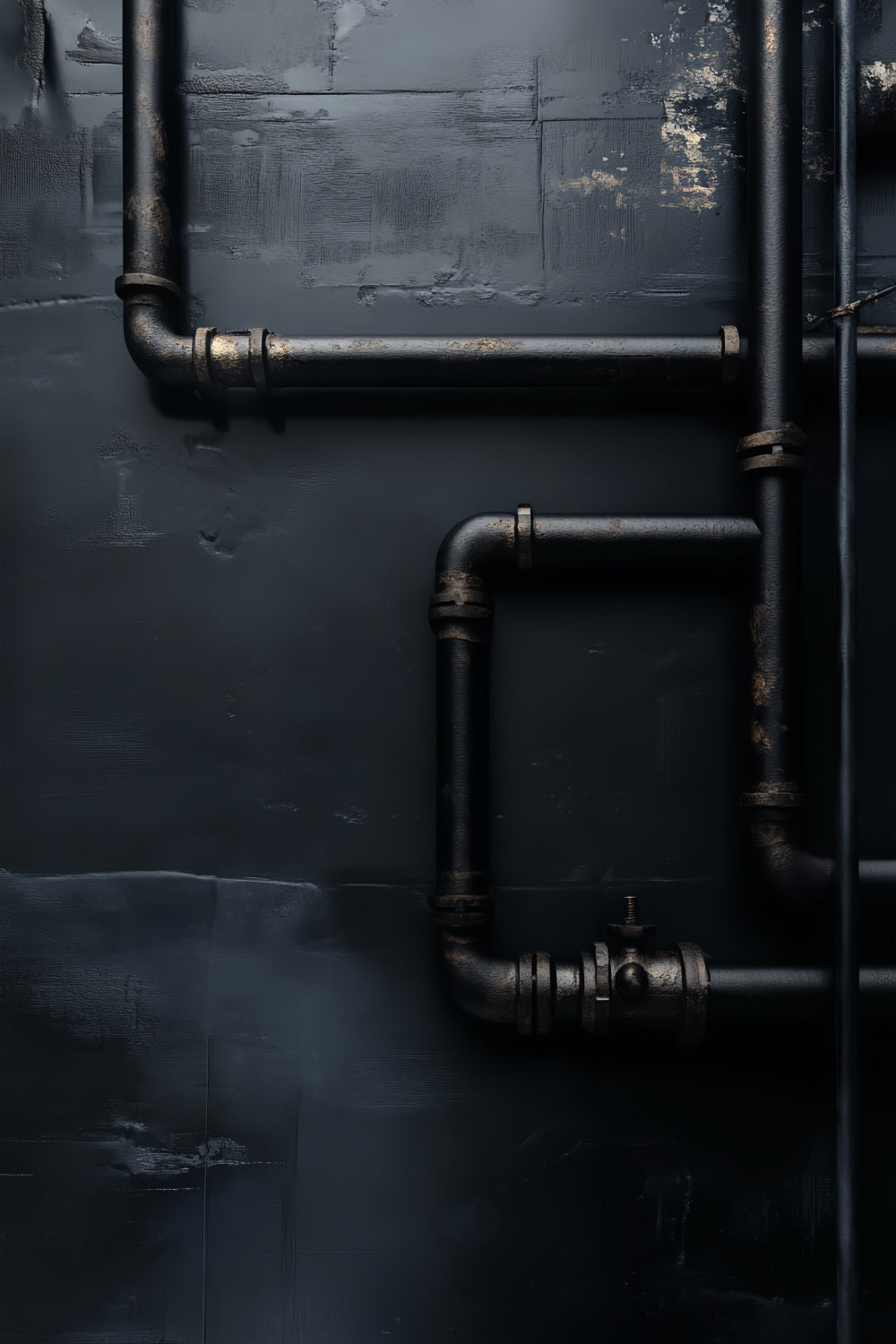 Toile de fond Noire Détail Tuyau Noir Foncé LXX57-279