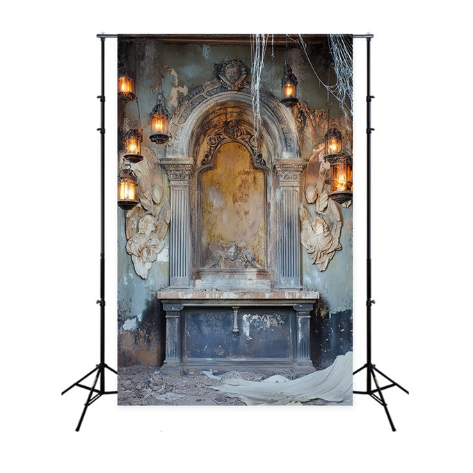 Toile de fond Portrait Ruines Gothiques Autel Tissu LXX57-285