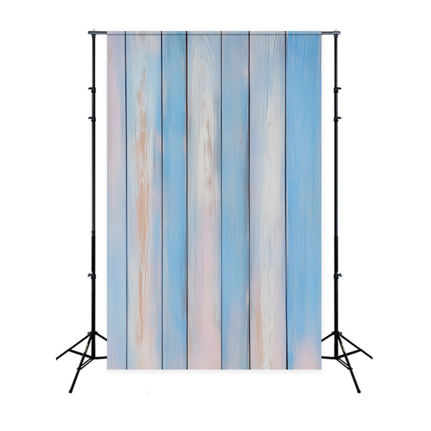 Toile de fond Photo Bois Mur Rustique Bleu Bébé LXX57-294