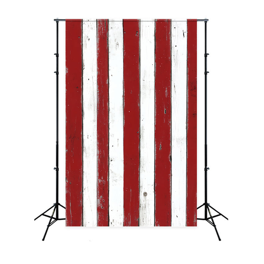 Toile de fond Bois Rayures Patriotiques Rustiques LXX57-297