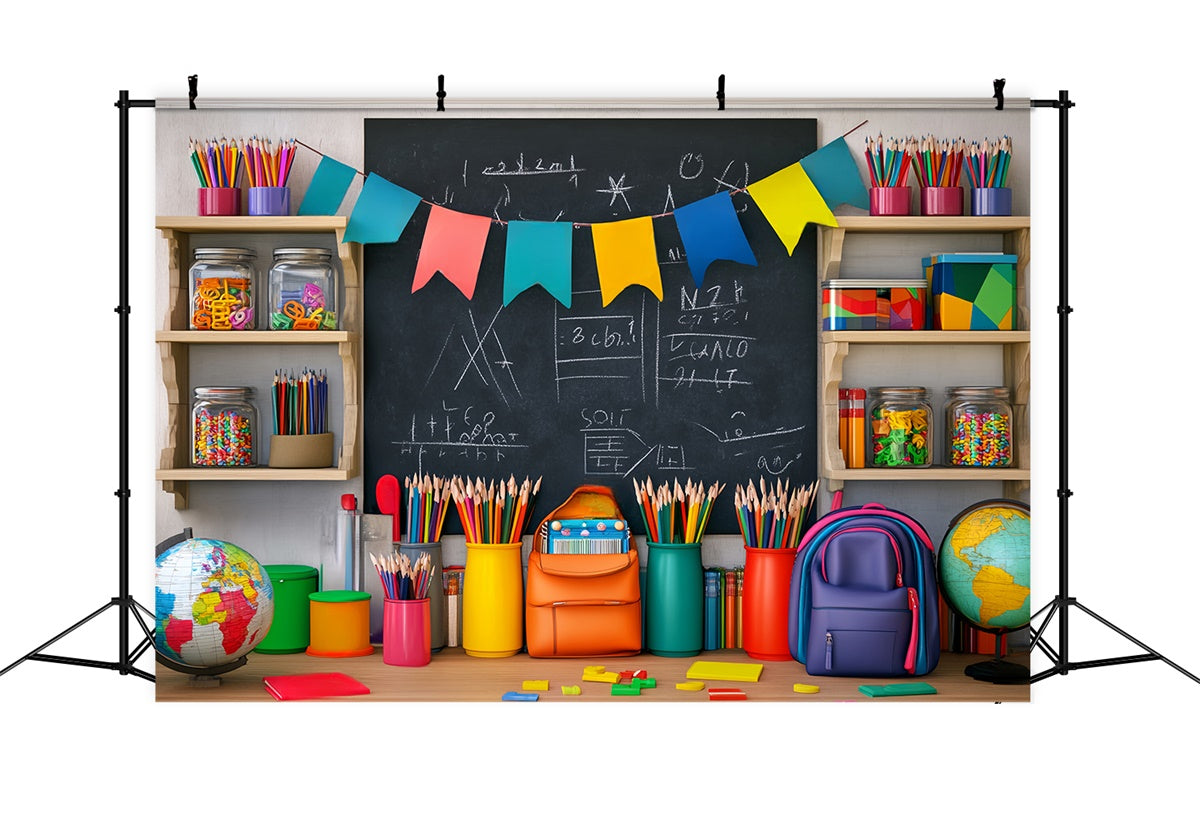 Toile de fond Rentrée des Classes Bureau Créatif et Tableau LXX57-36
