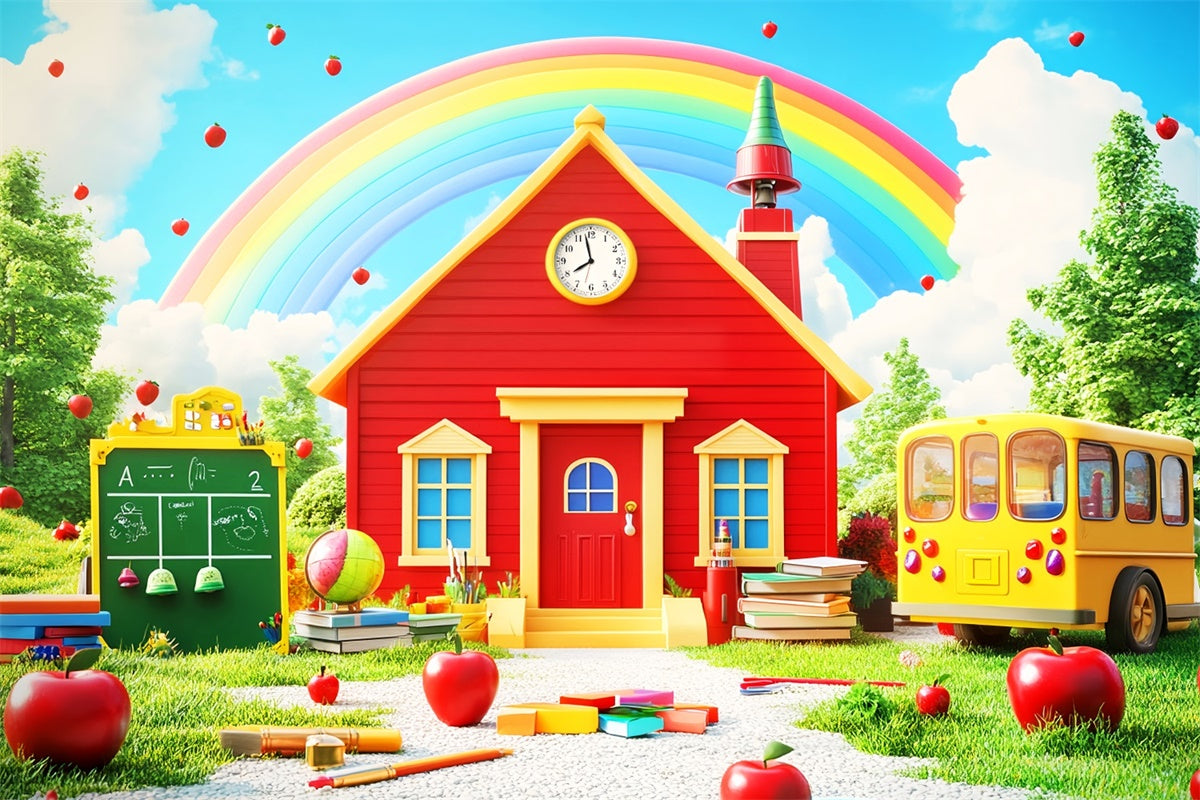 Toile de fond Photo École Arc-en-ciel École Lumineuse LXX57-38