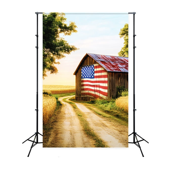Toile de fond Grange Rustique Ferme Patriotique LXX57-387