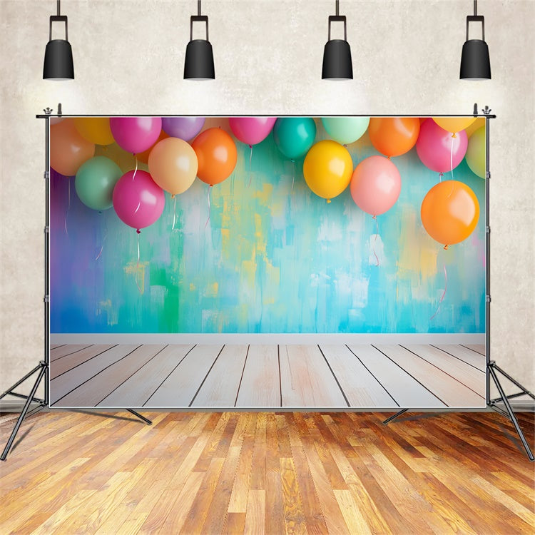 Toile de fond Rentrée des Classes Ballons Vifs et Étude LXX57-39