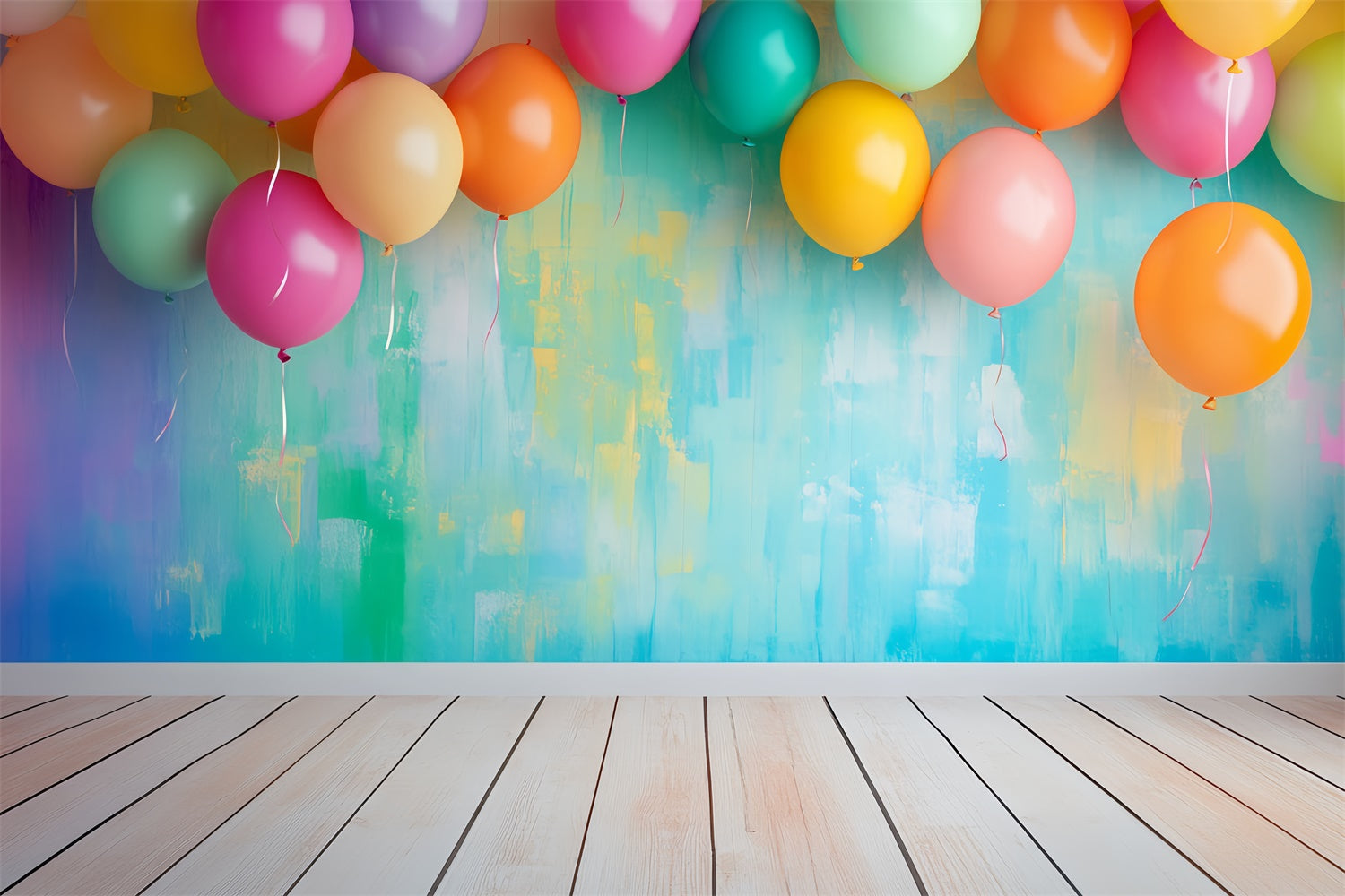 Toile de fond Rentrée des Classes Ballons Vifs et Étude LXX57-39