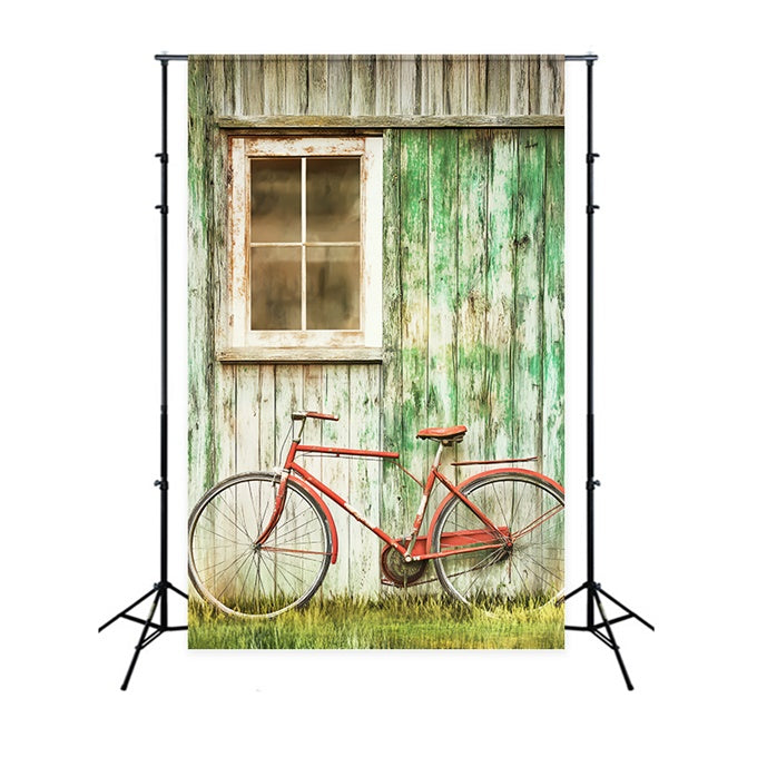 Toile de fond Grange Rustique Mur Vélo LXX57-396