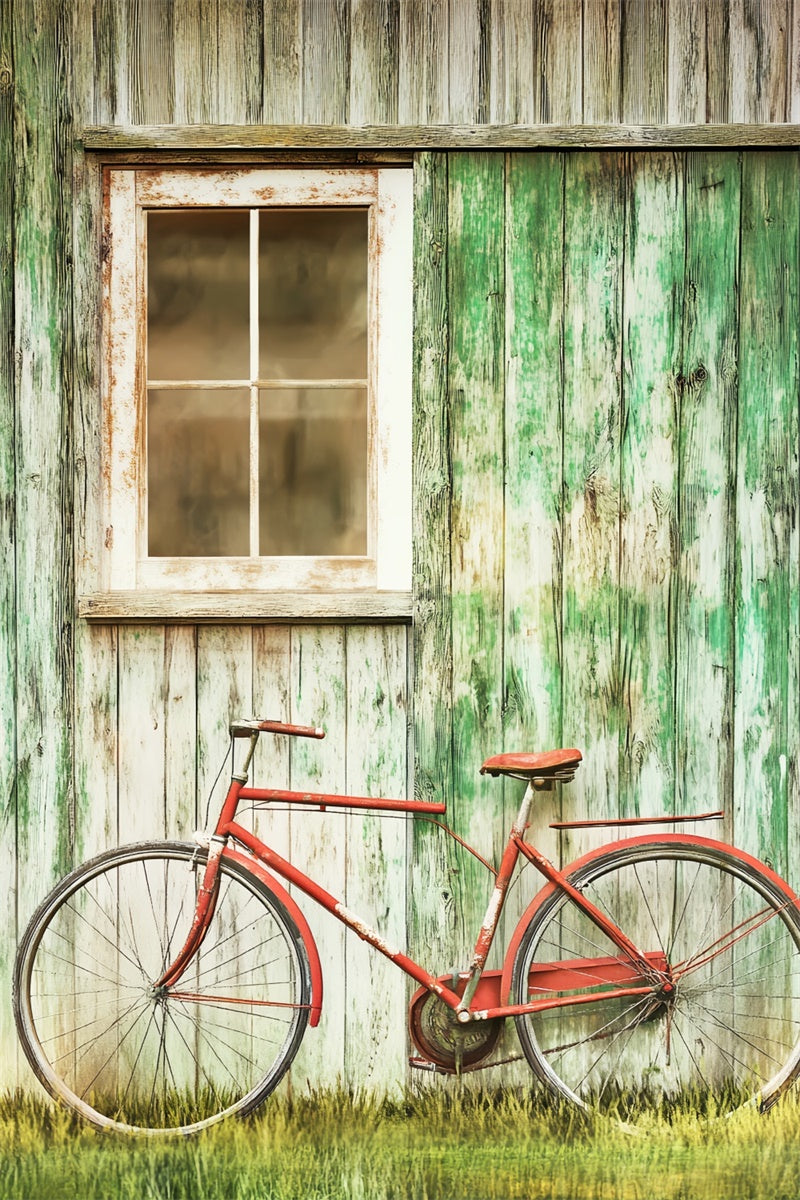 Toile de fond Grange Rustique Mur Vélo LXX57-396