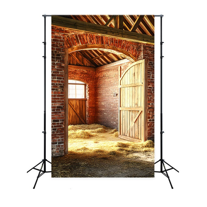 Toile de fond Photo Grange Arche Brique Vintage LXX57-418