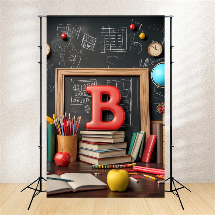 Toile de fond Rentrée des Classes Bureau Scolaire Classique LXX57-48