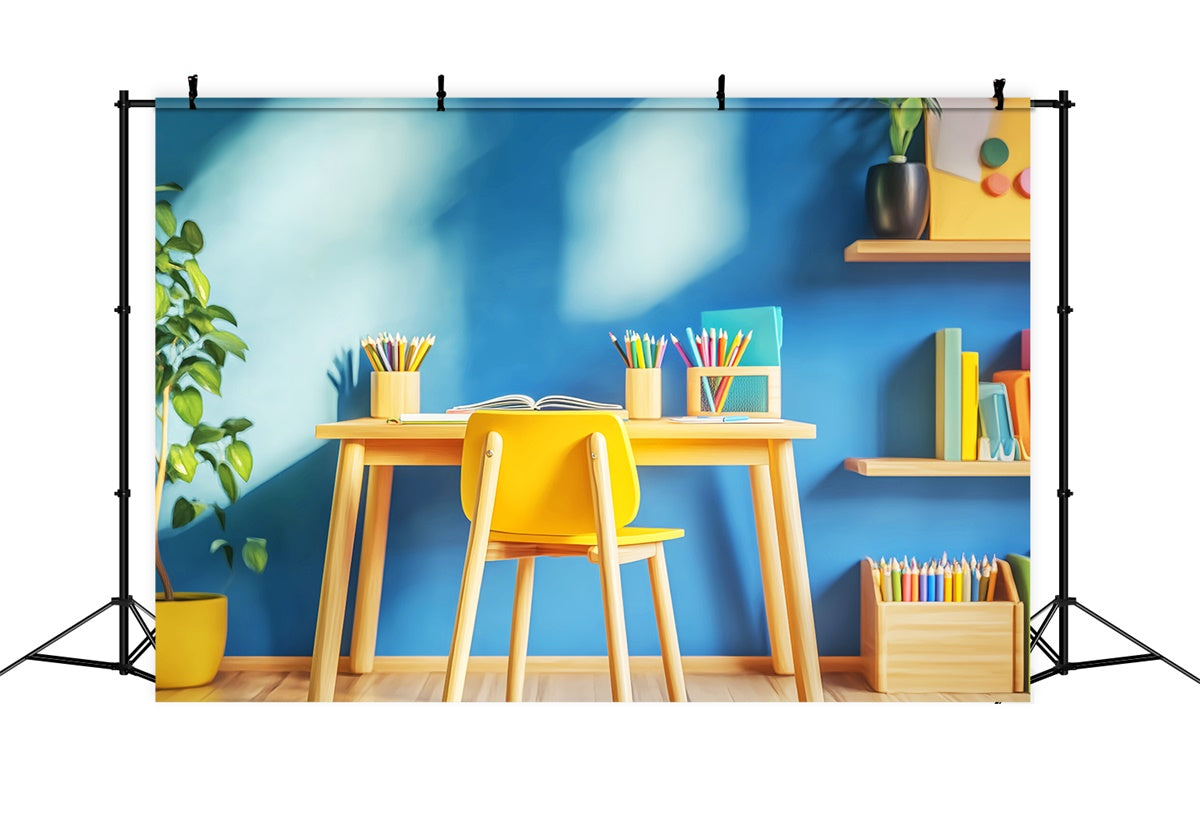 Toile de fond Rentrée des Classes Bureau d’Étude ensoleillé LXX57-57