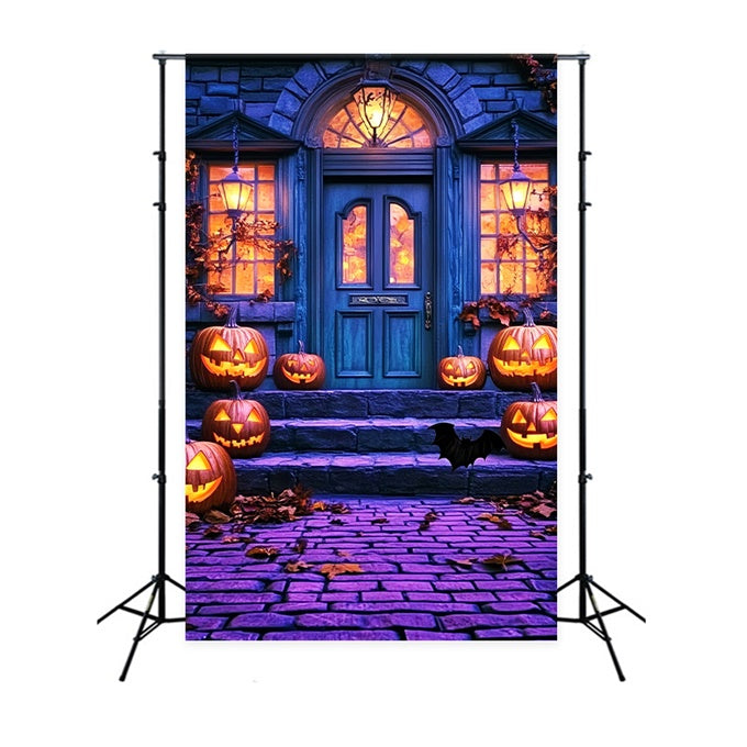 Toile de fond Photo Halloween Parade sur le Porche aux Citrouilles LXX57-59