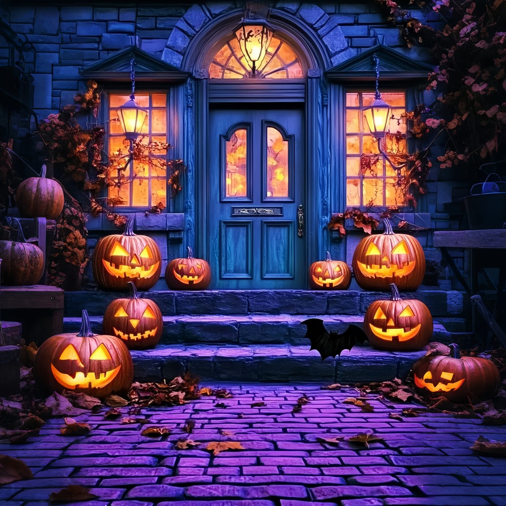 Toile de fond Photo Halloween Parade sur le Porche aux Citrouilles LXX57-59