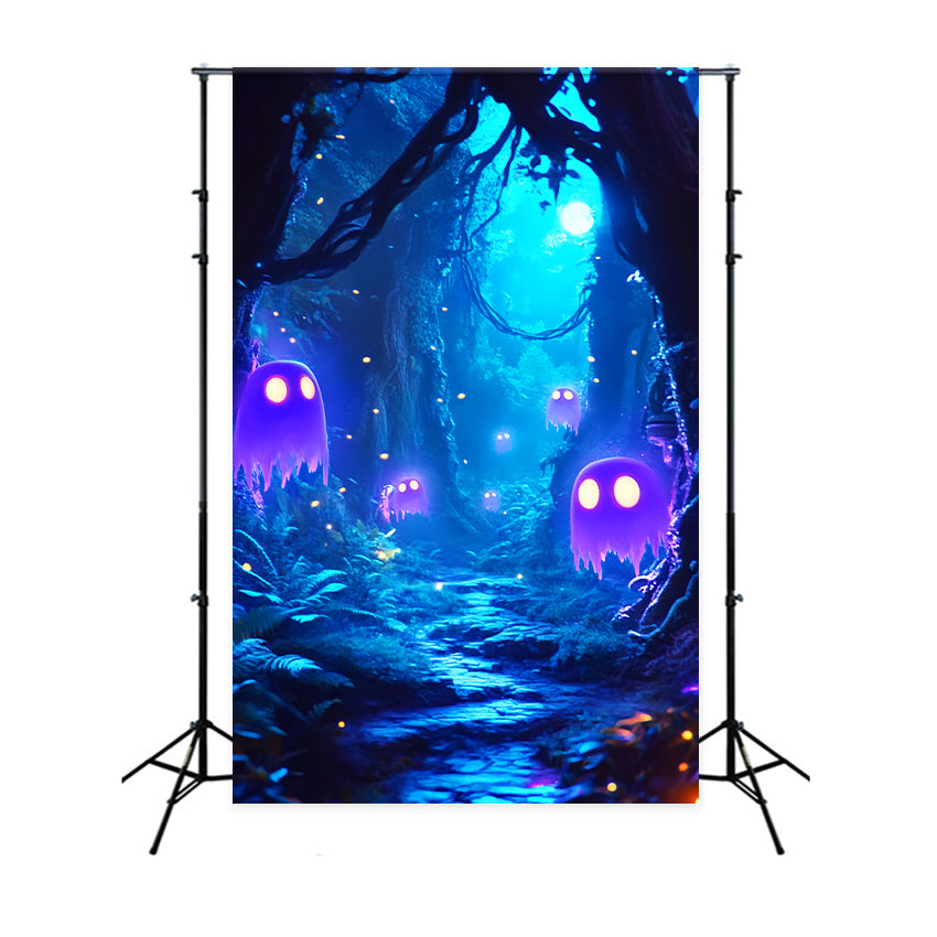 Toile de fond Halloween Sentier des Esprits au Clair de Lune LXX57-60