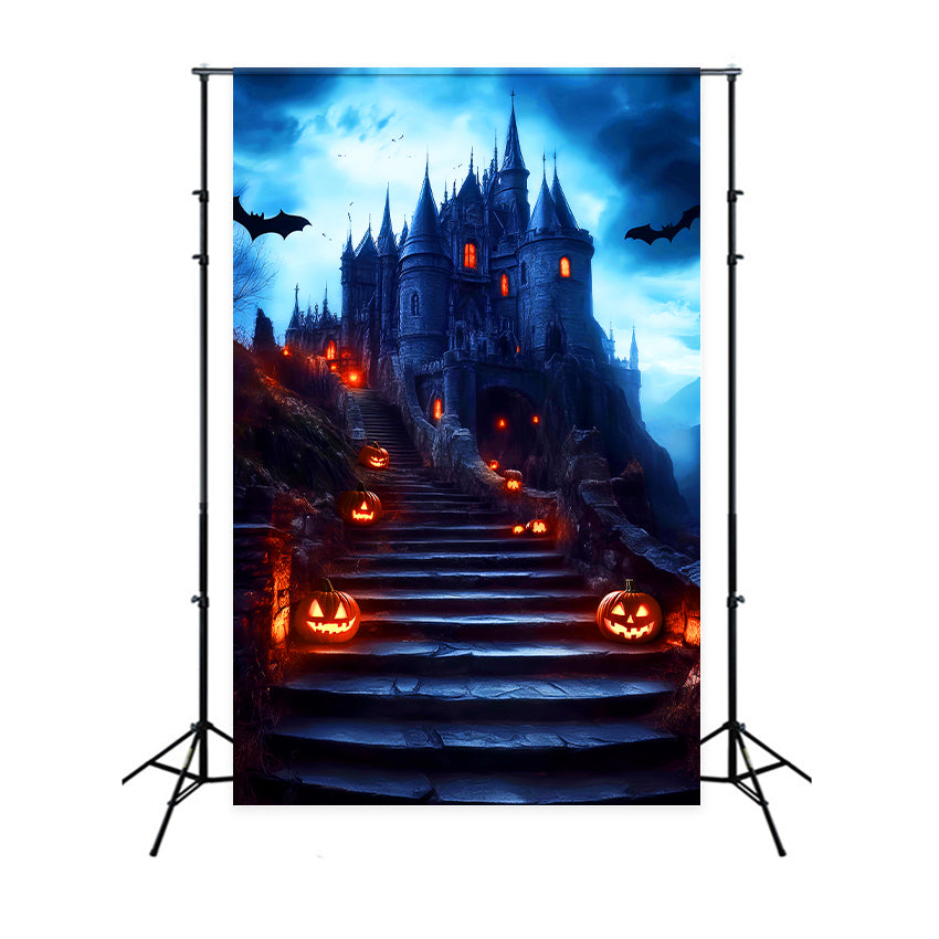 Toile de fond Halloween Château Maudit au Crépuscule LXX57-62