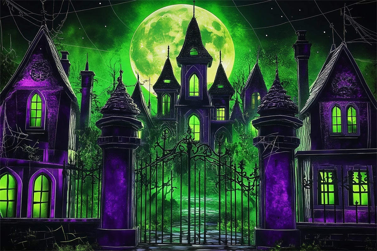 Toile de fond Photo Halloween Manoir Gothique de Minuit LXX57-67