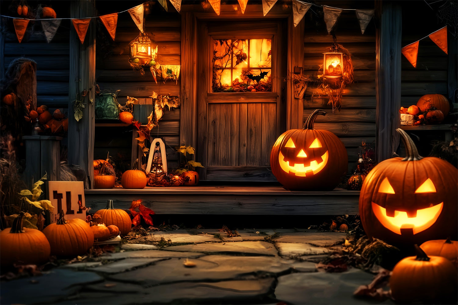 Toile de fond Halloween Porte Hantée de la Moisson LXX57-78