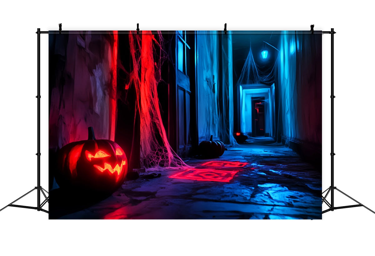 Toile de fond Photo Halloween Couloir Néon Sinistre LXX57-79