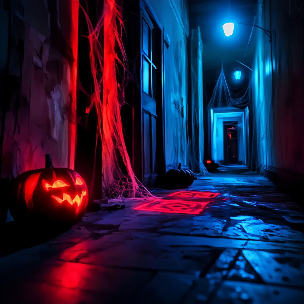 Toile de fond Photo Halloween Couloir Néon Sinistre LXX57-79