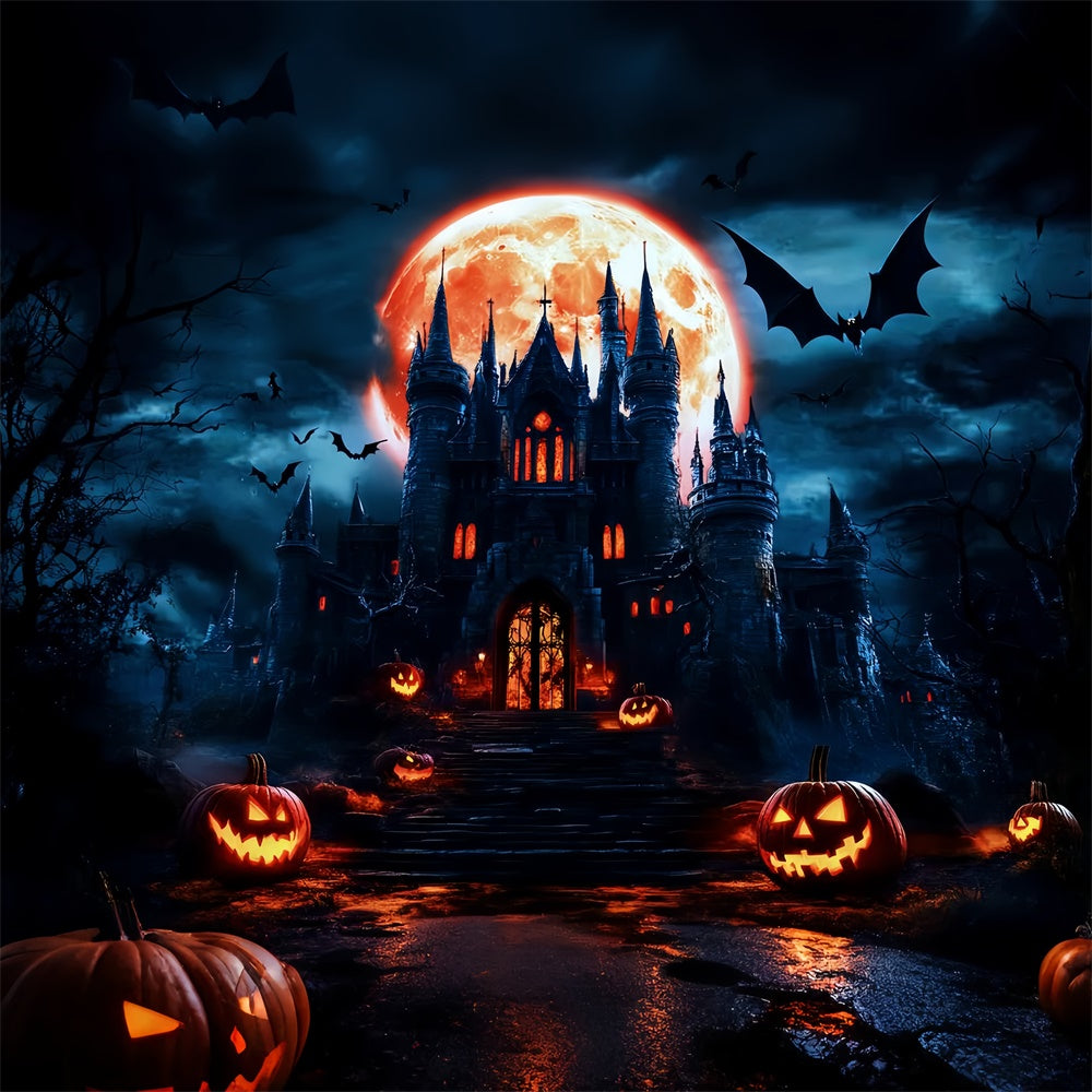 Toile de fond Halloween Citadelle Hantée et Maudite LXX57-80