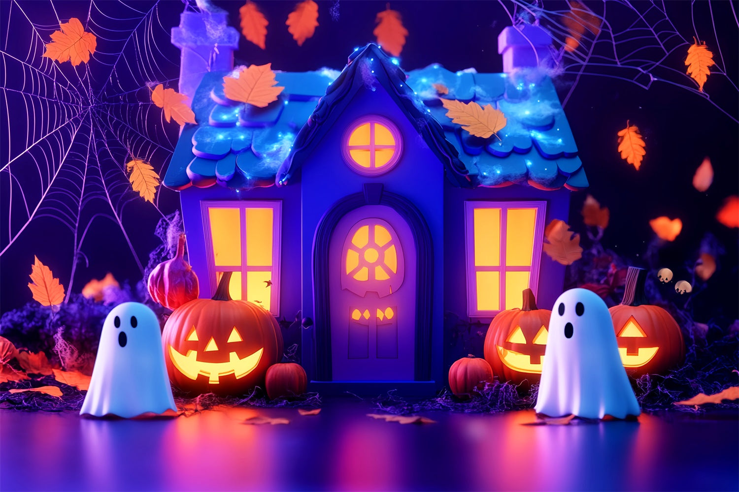 Toile de fond Photo Halloween Maison Enchantée Mignonne LXX57-83