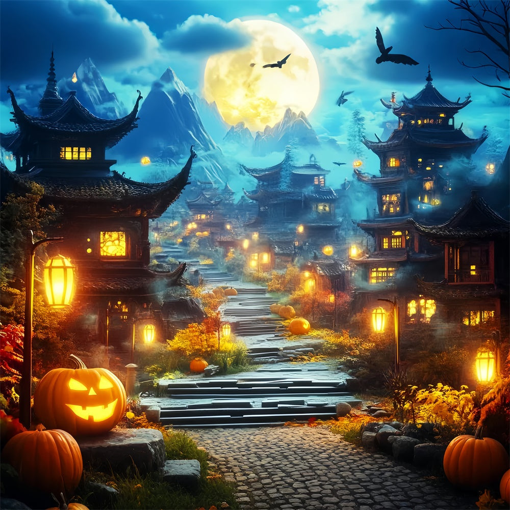 Toile de fond Halloween Village Hanté aux Lanternes LXX57-88