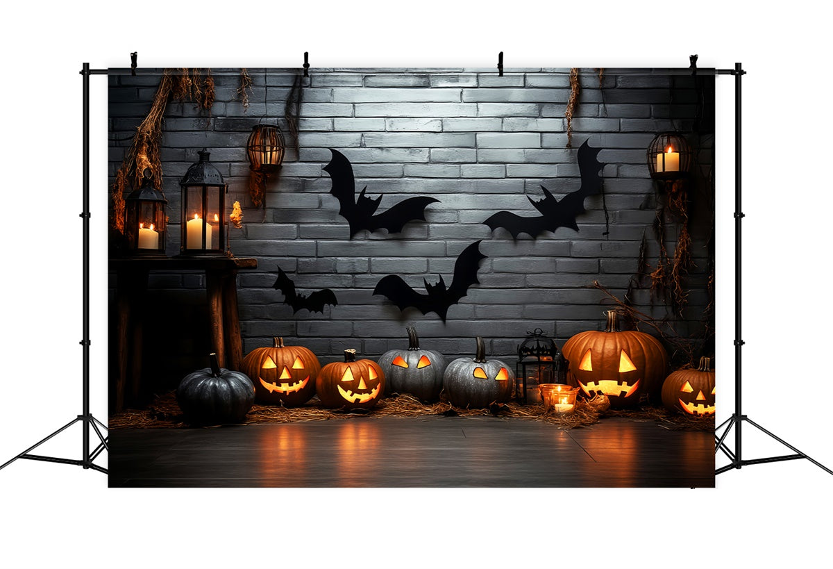 Toile de fond Photo Halloween Mur de Minuit aux Bougies LXX57-91