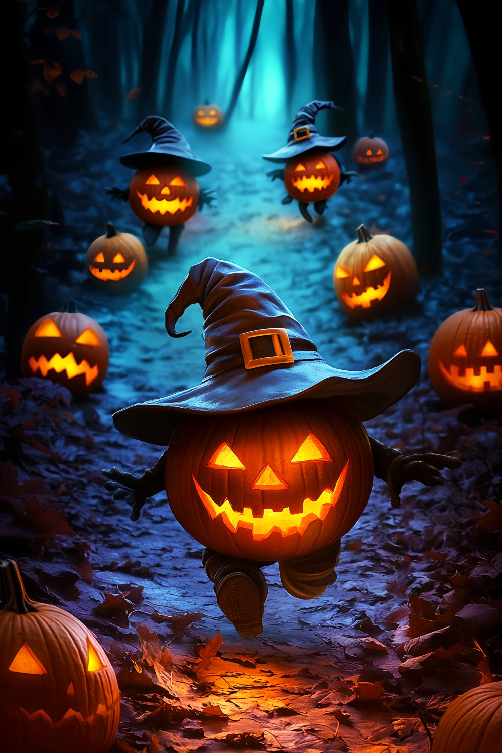 Toile de fond Photo Halloween Parade de Malice Citrouille LXX57-97