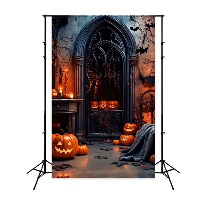 Fond photo halloween Ombres Fenêtre Gothique LXX58-1