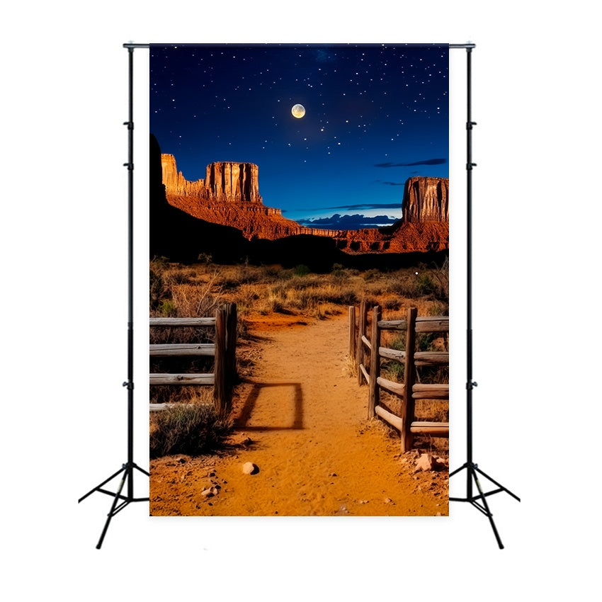 Toile de fond Photo Automne Vue Canyon Désert Clair De Lune LXX58-197