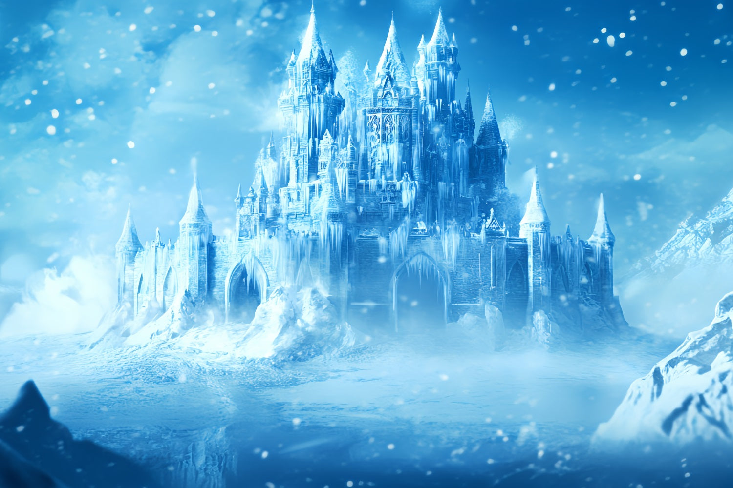 Toile de fond Hiver Château de Glace Enchanté CSH58-222
