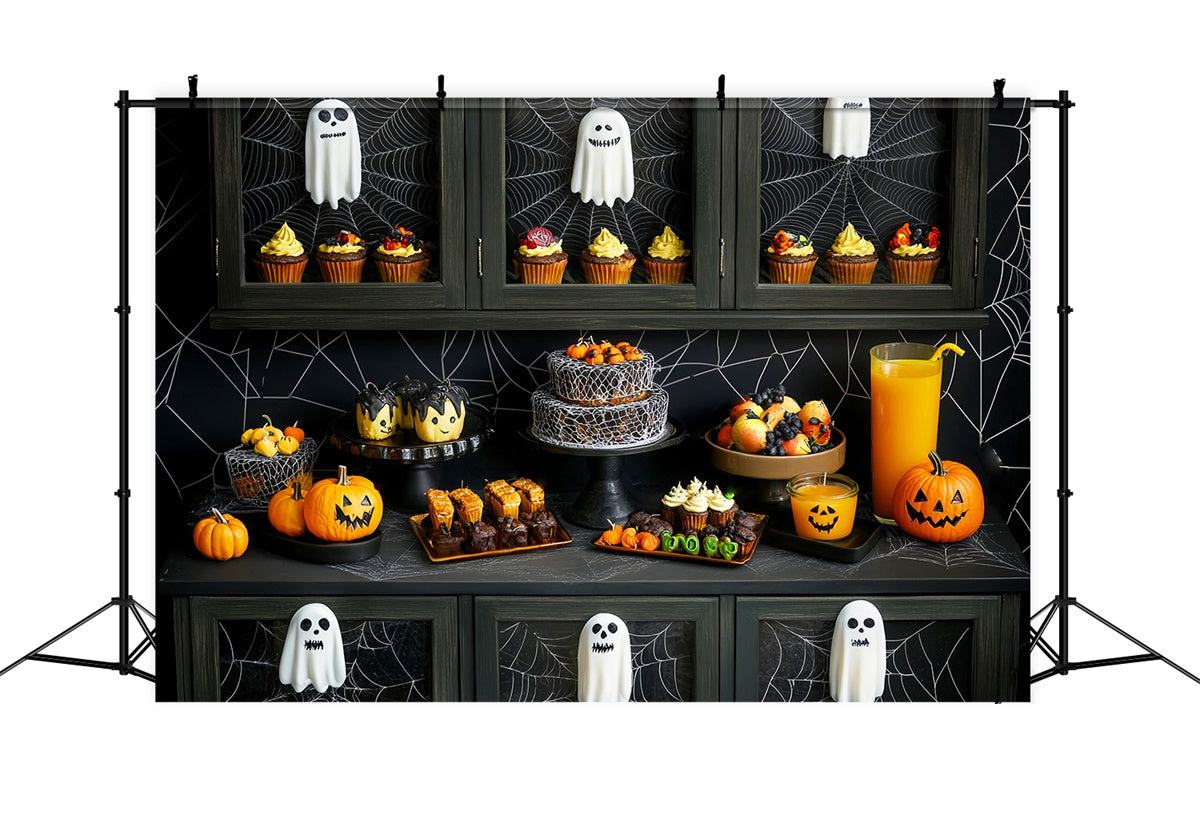 Toile de fond halloween Festin de Cupcakes Effrayants LXX58-26