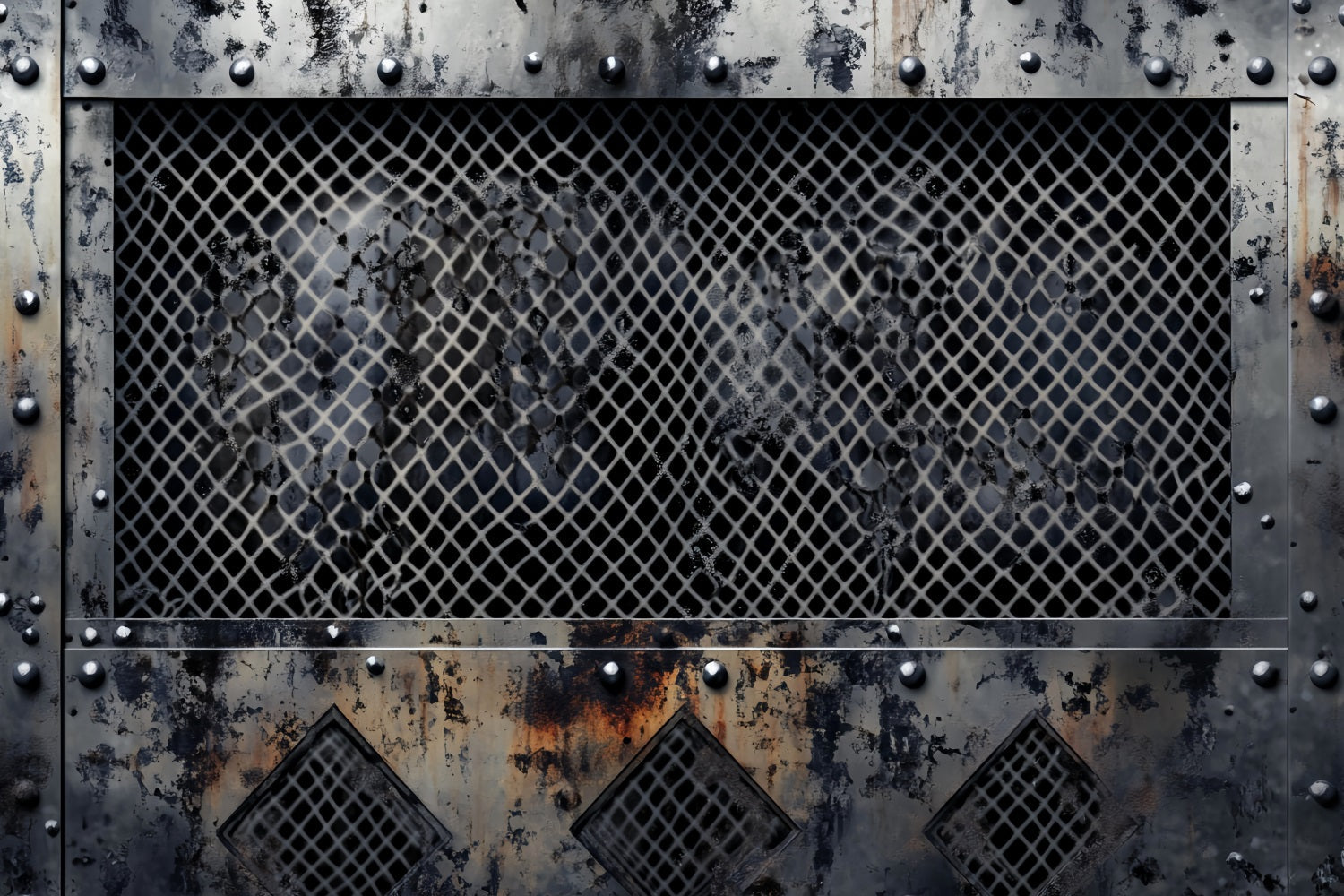 Toile de fond Graffiti Mur Acier Rouillé Grille Grunge Noir Blanc LXX58-266