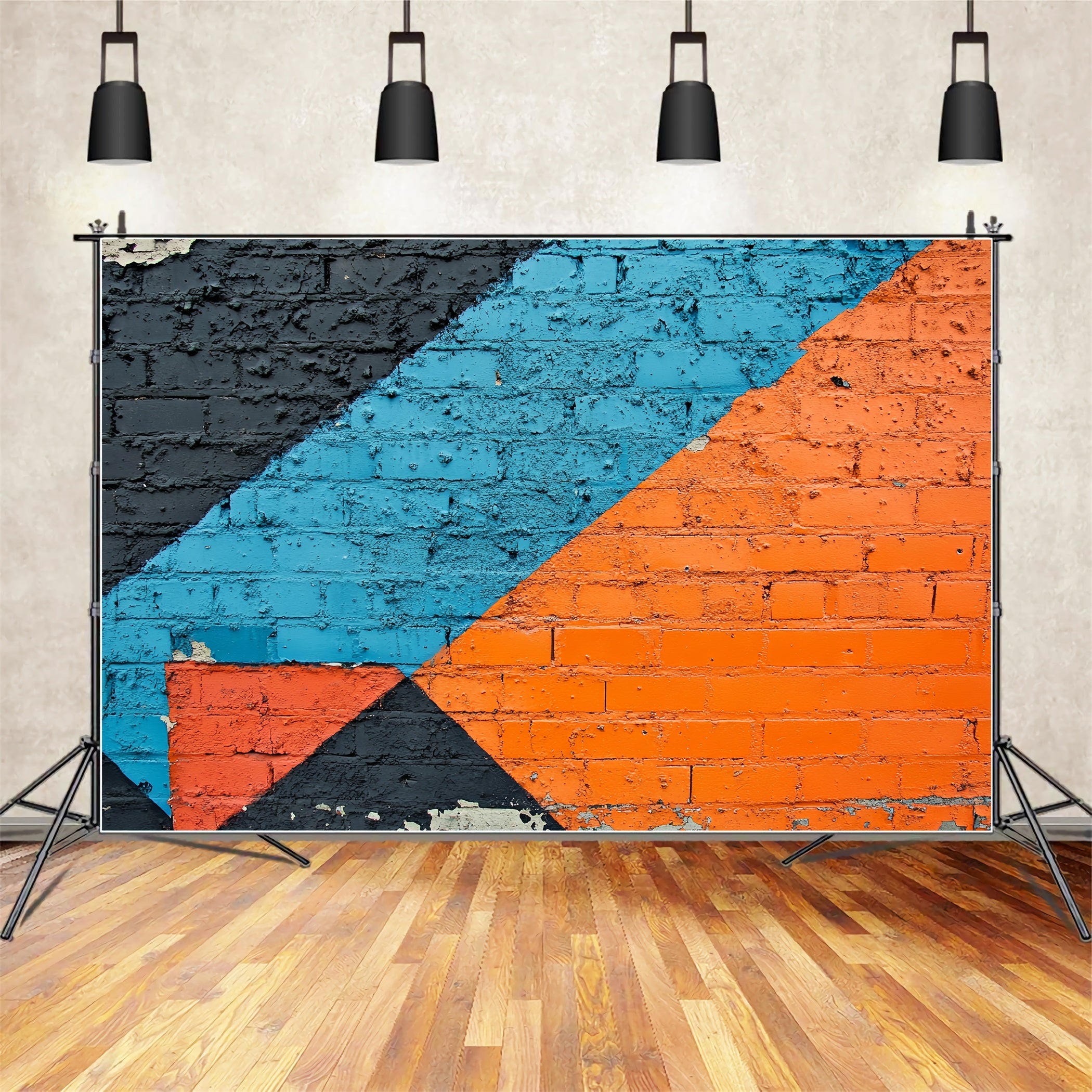 Toile de fond Photo Graffiti Mur Blocs Géométriques Abstraits LXX58-268