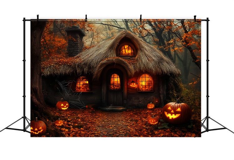 Toile halloween Cabane Forêt Hantée LXX58-27