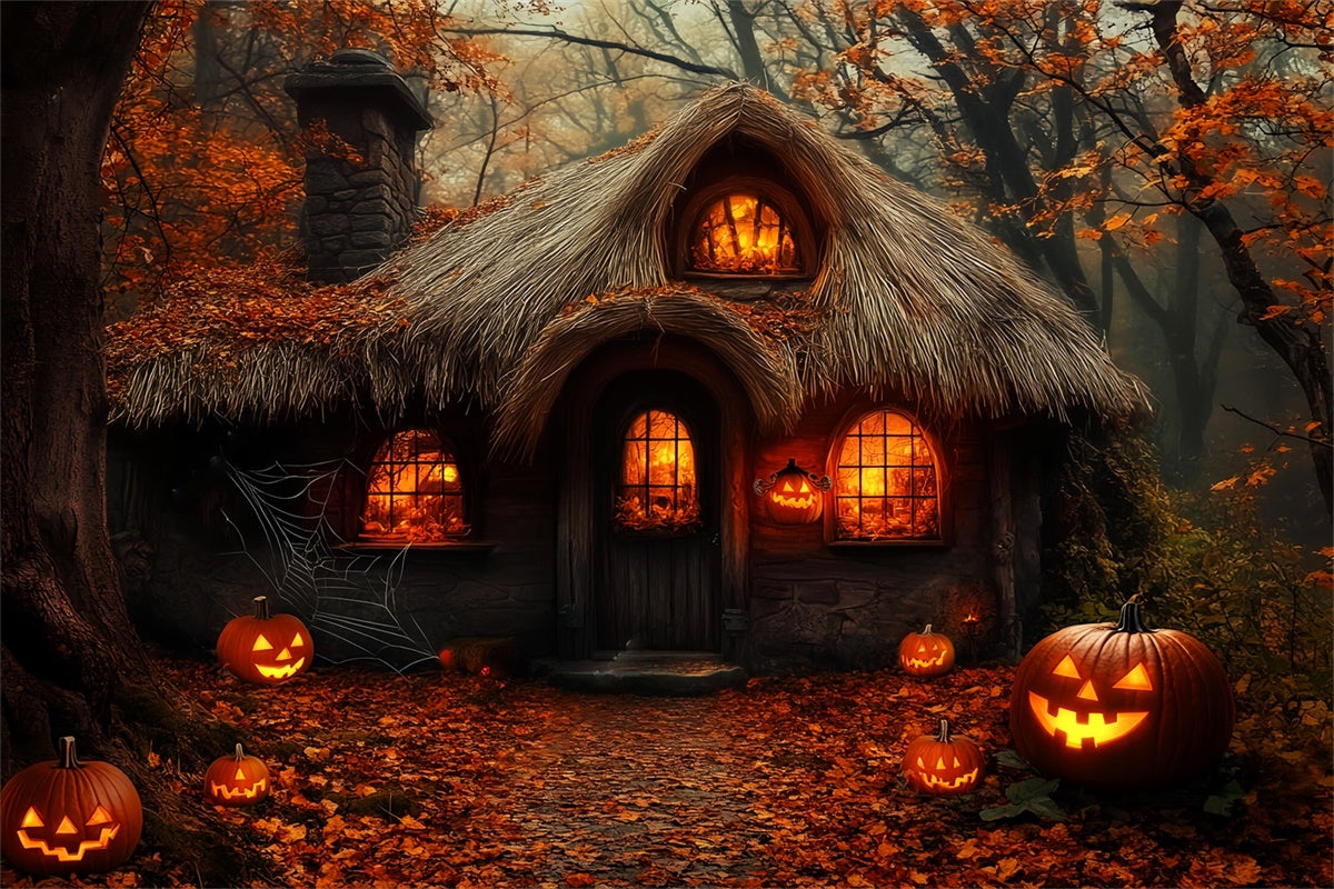 Toile halloween Cabane Forêt Hantée LXX58-27