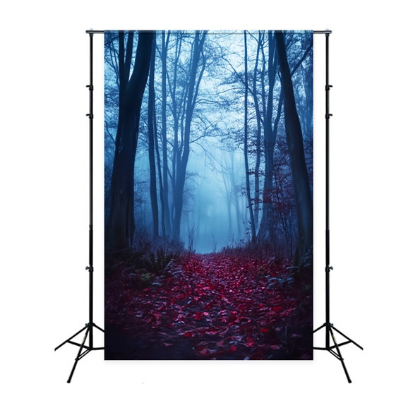 Toile de fond Forêt Hantée Sentier Cramoisi Bois Brumeux LXX58-271