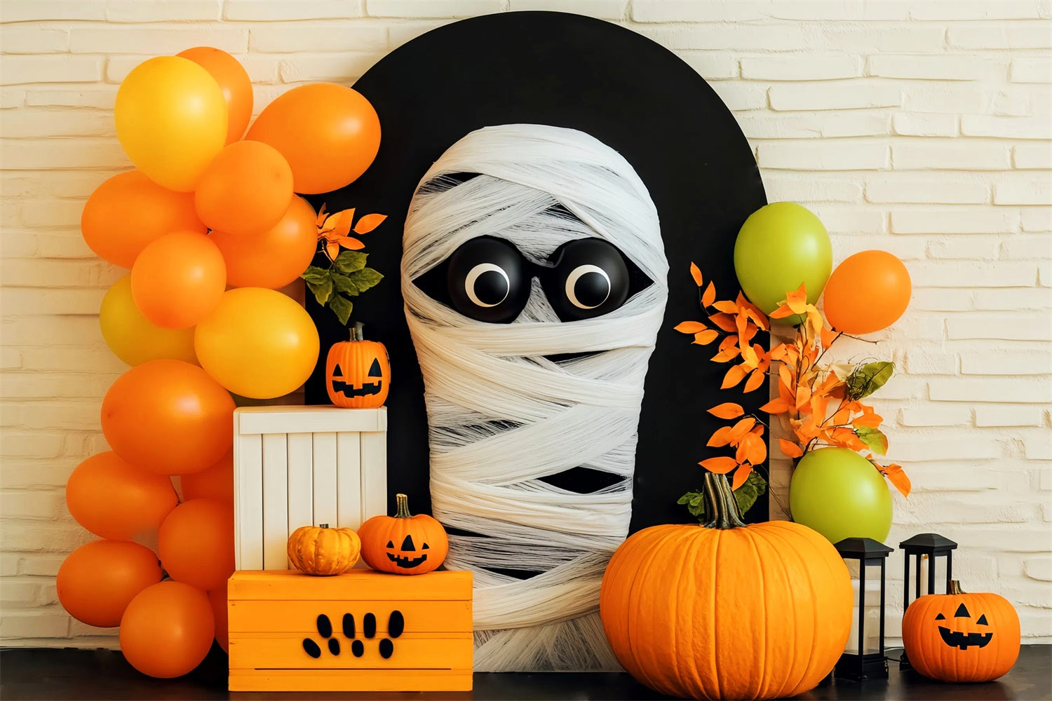 Toile halloween Momie Ballons Fête LXX58-3