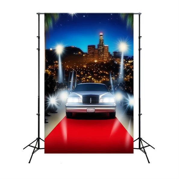 Toile de fond Tapis Rouge Arrivée Luxe Lumières Ville LXX58-314