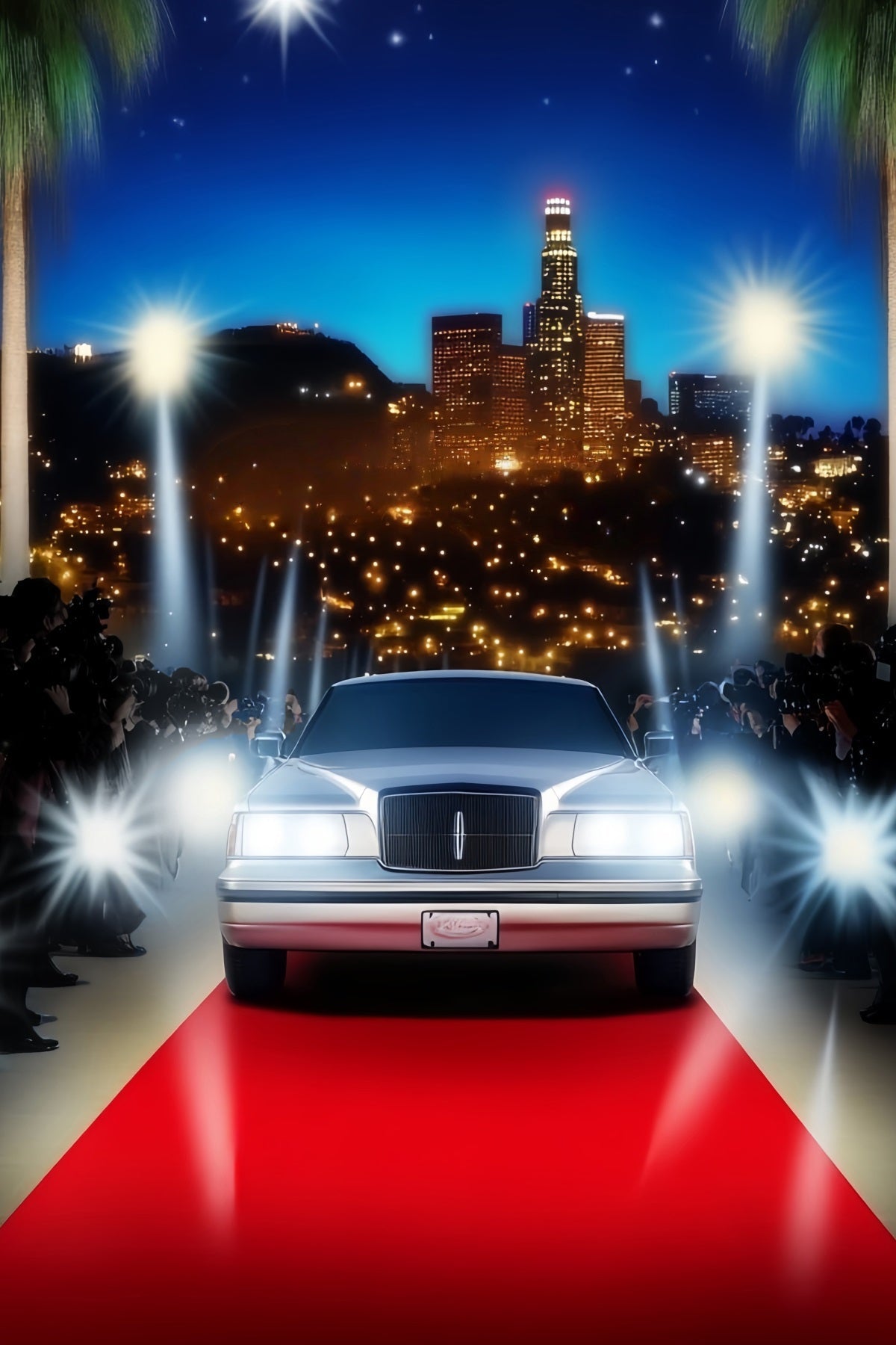 Toile de fond Tapis Rouge Arrivée Luxe Lumières Ville LXX58-314