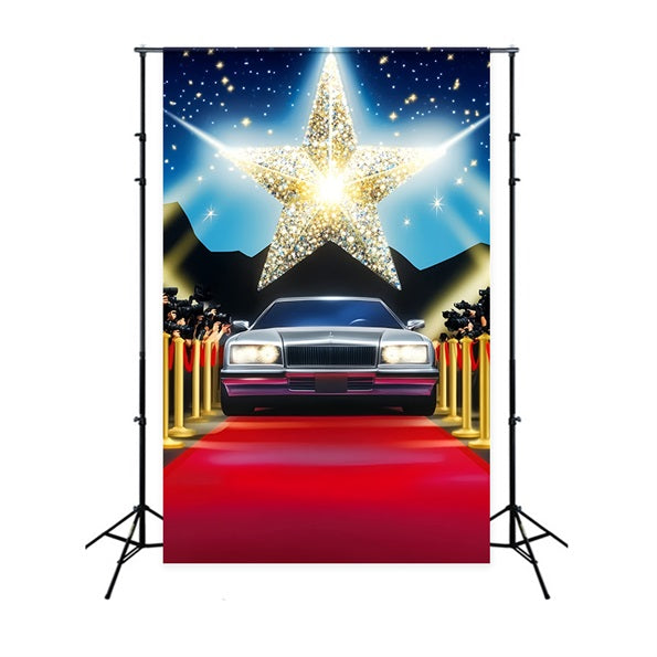 Toile de fond Tapis Rouge Étoile Brillante Arrivée Paparazzi Scène LXX58-318