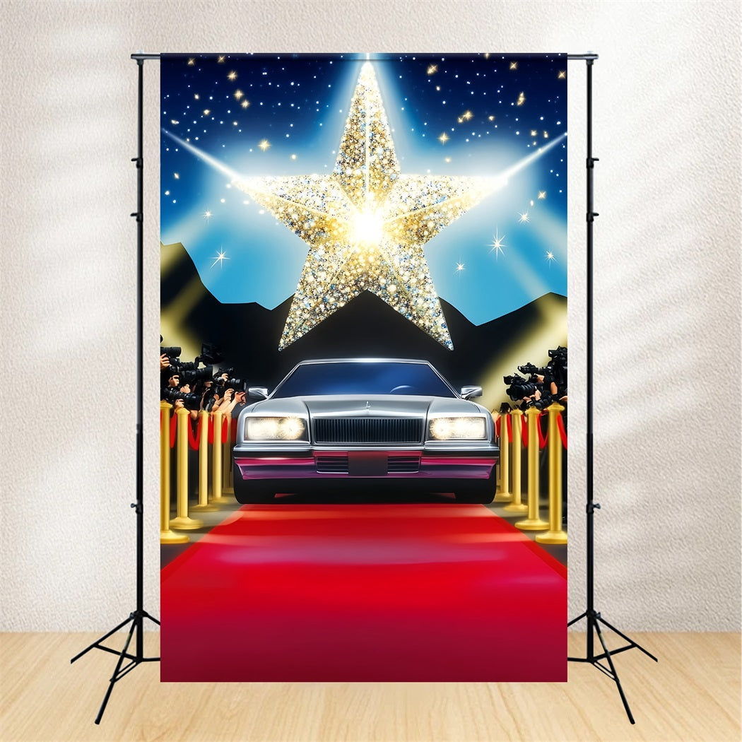 Toile de fond Tapis Rouge Étoile Brillante Arrivée Paparazzi Scène LXX58-318