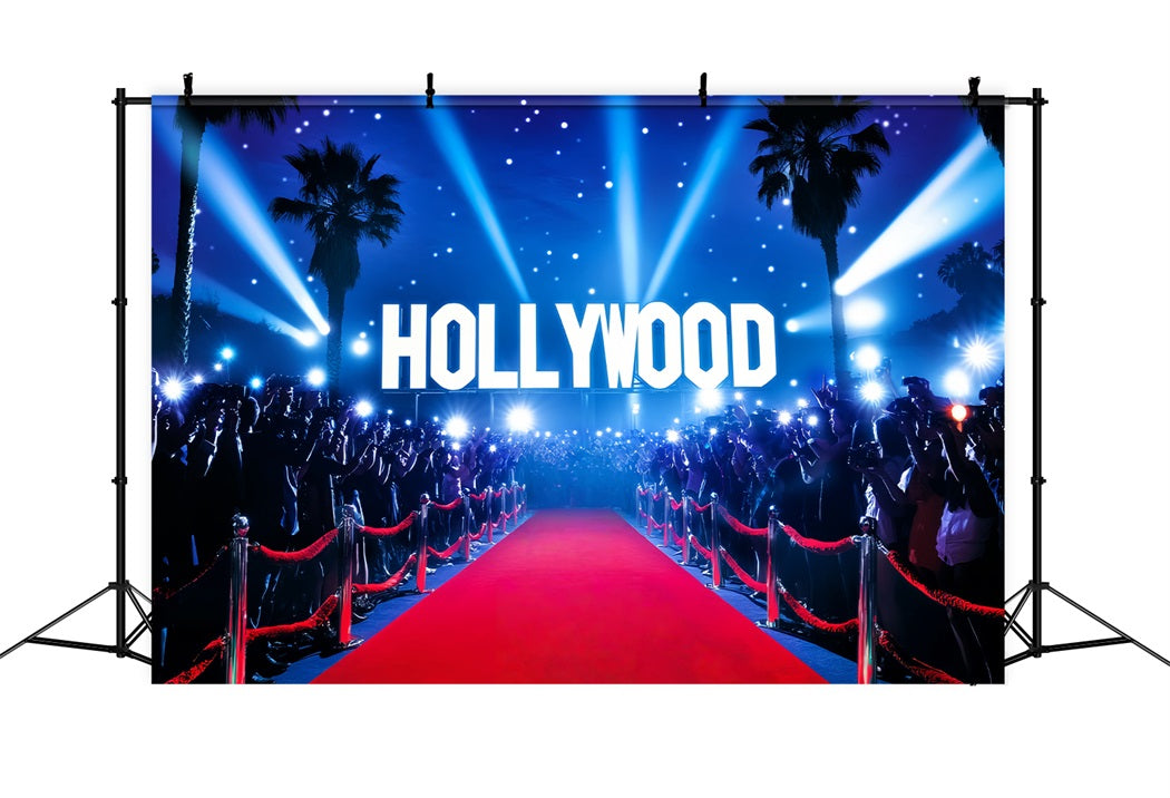 Toile de fond Tapis Rouge Hollywood Lumières Foule Paparazzi LXX58-323