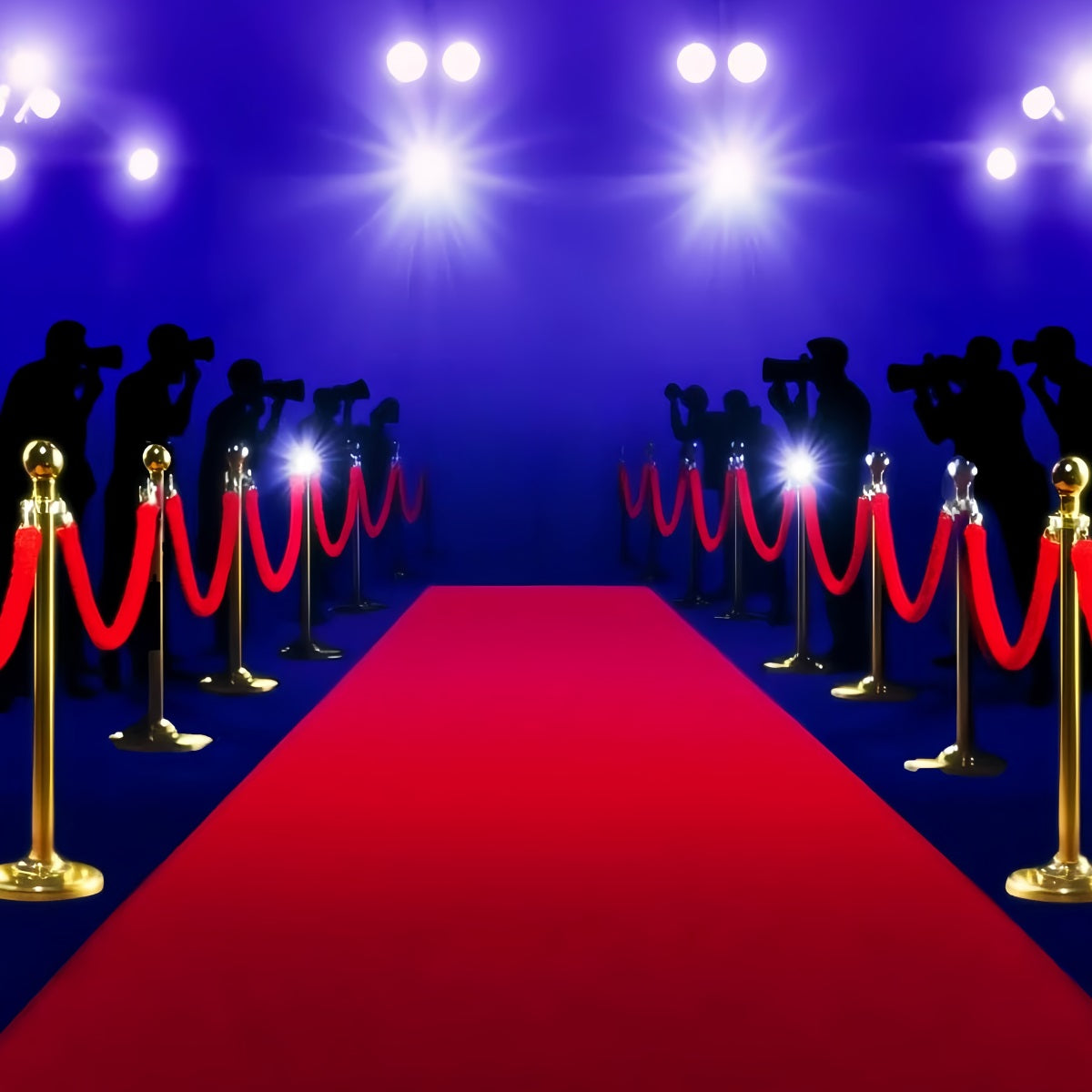 Toile de fond Tapis Rouge Projecteurs Brillants Hollywood LXX58-326