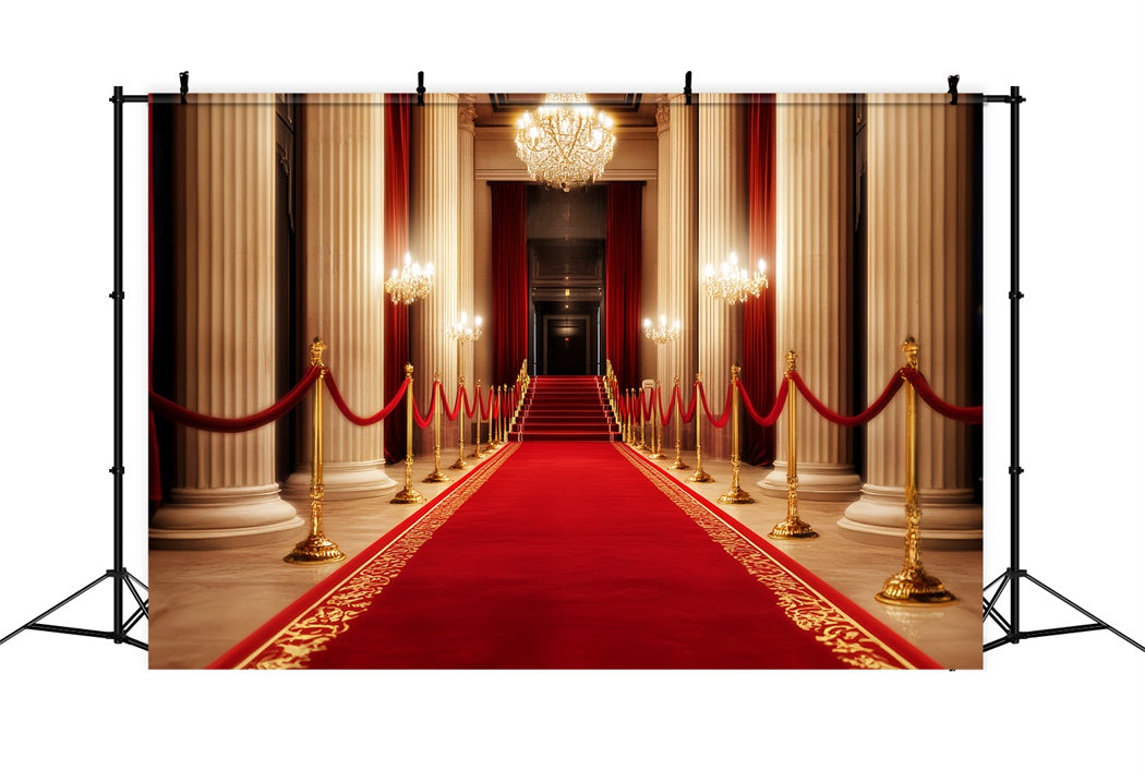 Toile de fond Tapis Rouge Grand Hall Lustre Brillant LXX58-341