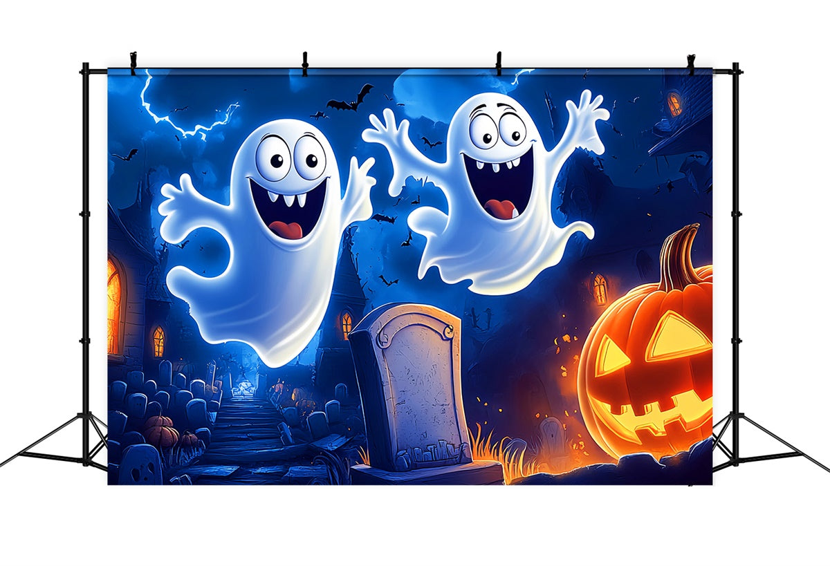 Toile halloween Parade de Fantômes Souriants LXX58-35