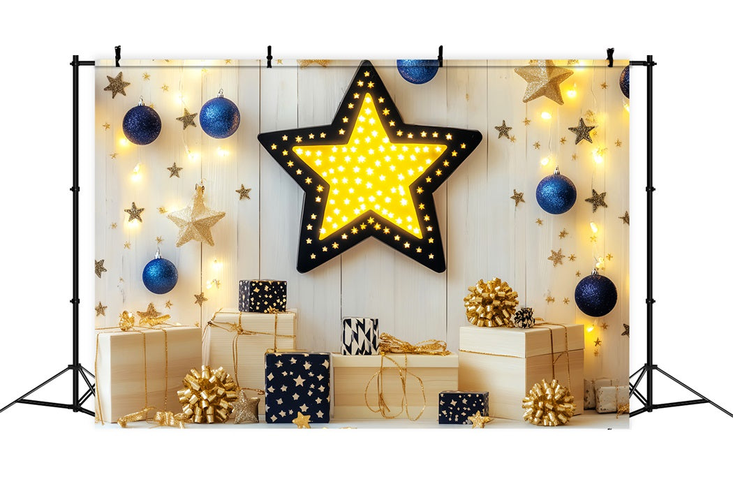 Toile de fond Nouveau-Né Étoile Dorée Boîtes Cadeaux LXX58-354