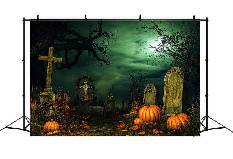 Toile de fond photo halloween Chemin Tombe Minuit LXX58-37