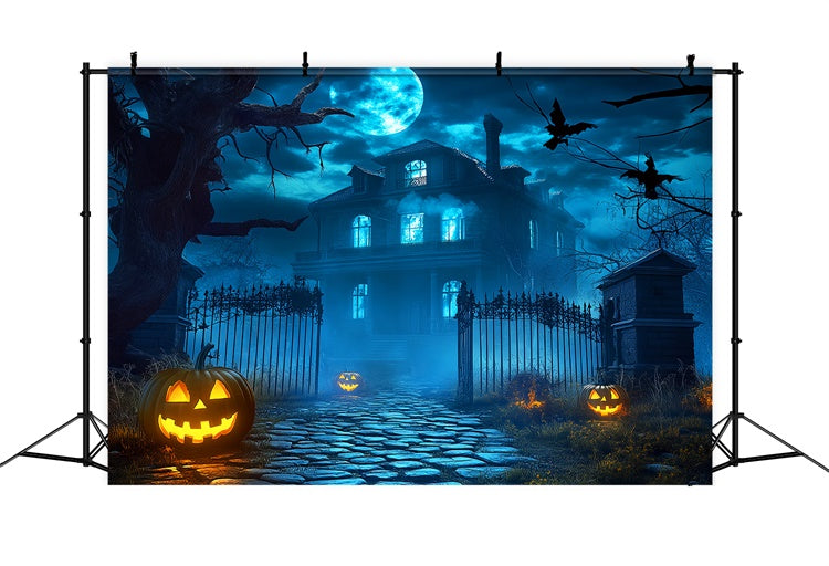 Fond studio halloween Manoir Clair de Lune Hanté LXX58-38